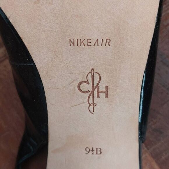 Cole Haan Nike Air Patent Leather Peep Toe Slingbacks | Size 9.5 - Picture 6 of 8